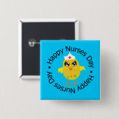循環デザインハッピーナース日 缶バッジ (正面&裏面)