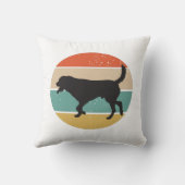 循環レトロラブラドール所有者パパMom装飾用クッション クッション (裏面)