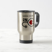 循環器看護師 ハート 聴診器 RN トラベルマグ (正面右)