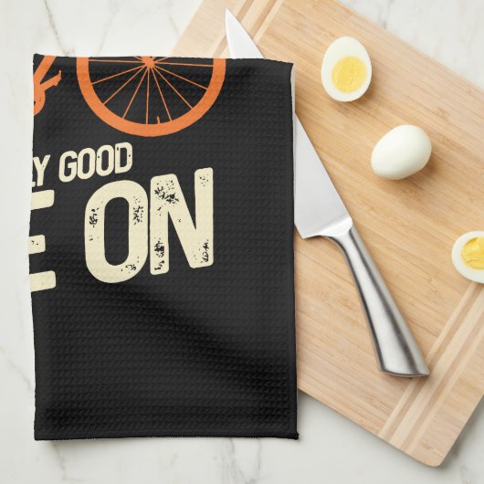 循環-生命は実際によい乗車ついています キッチンタオル (四つ折り)