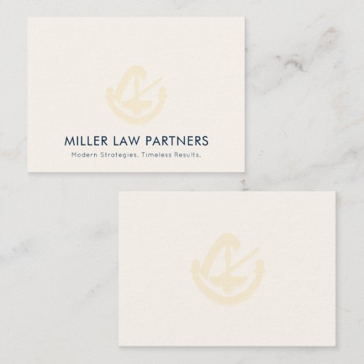 微妙なアイボリーリーガルロゴノートカード ノートカード (正面/裏面)