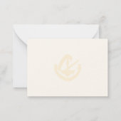 微妙なアイボリーリーガルロゴノートカード ノートカード (裏面)