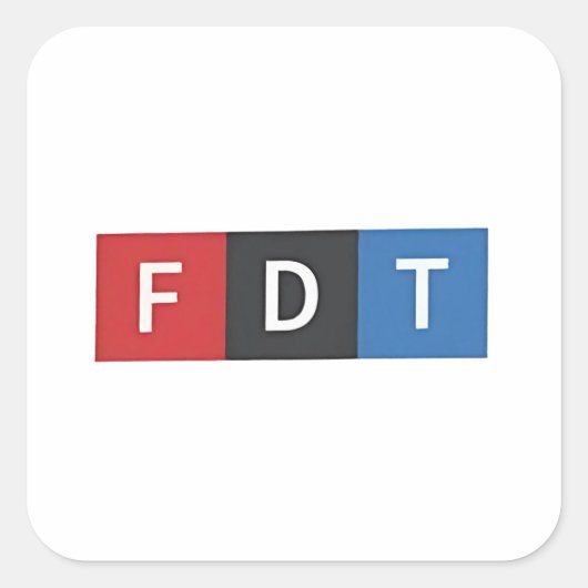 微妙なアンチトランプFDTアンチ – マガ民主党 スクエアシール (正面)