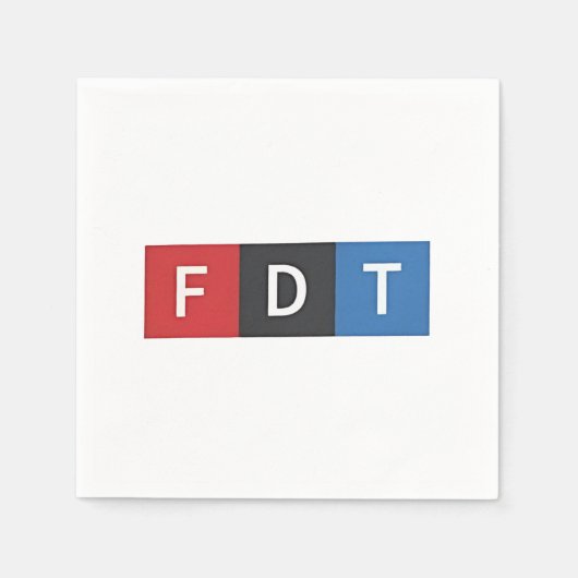 微妙なアンチトランプFDTアンチ – マガ民主党 スタンダードカクテルナプキン (正面)