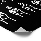 微妙なアンチ切り株のAsl手話 ポスター (角)