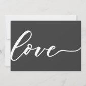 微妙なエレガントタイポグラフィブラック文字日付の保存 セーブザデート (裏面)