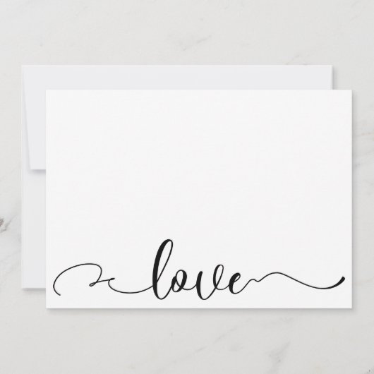 微妙なエレガントタイポグラフィブラック文字日付の保存 セーブザデート (裏面)