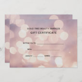 微妙なエレガントピンク《写真》ぼけ味 |商品券 (正面/裏面)