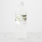 微妙なカラー洗浄赤面ピンクフローラベビーシャワー ペットボトルラベル (裏面)