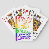 微妙なゲイの旗の横ストライプの渦巻き旋回 トランプ (裏面)