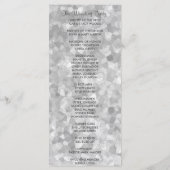 微妙なシルバーグリッター結婚式 プログラム (裏面)