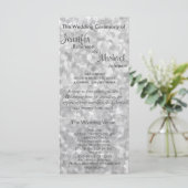 微妙なシルバーグリッター結婚式 プログラム (スタンド正面)