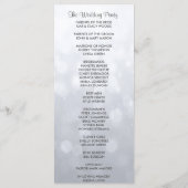 微妙なシルバー《写真》ぼけ味ライト結婚式 プログラム (裏面)