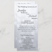 微妙なシルバー《写真》ぼけ味ライト結婚式 プログラム (正面/裏面)