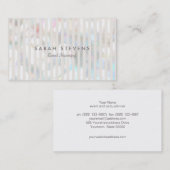 微妙なスタイリッシュ《写真》ぼけ味ホワイトストライプイベントプランナー 名刺 (正面/裏面)