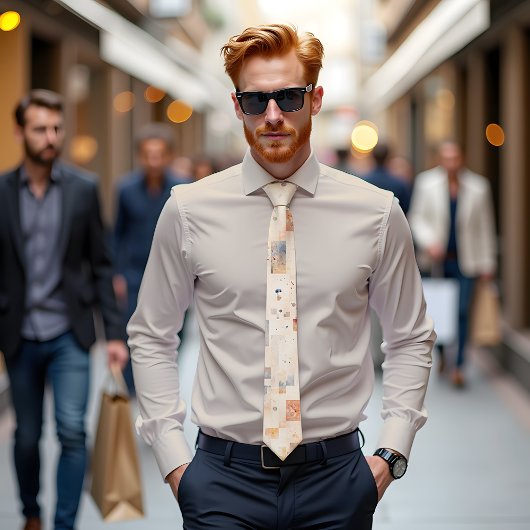 微妙なスペクトル抽象芸術アートタイ ネクタイ