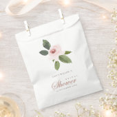 微妙なソフト赤面ピンクローズフローラブライダルシャワー フェイバーバッグ (クリップ留めされた状態)