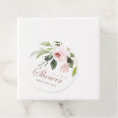 微妙なソフト赤面ピンクローズフローラベビースシャワー フェイバータグ (インサイチュ)