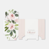 微妙なソフト赤面ピンクローズフローラベビースシャワー フェイバーボックス (折り畳みなし)