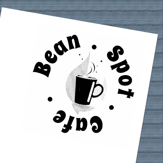 微妙なデザインコーヒーマグのロゴロイヤリティカフェ ラバースタンプ