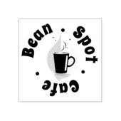 微妙なデザインコーヒーマグのロゴロイヤリティカフェ ラバースタンプ (インプリント)