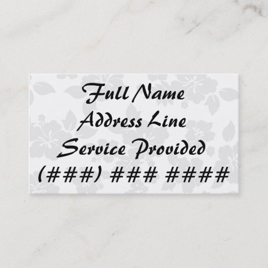 微妙なハワイアン 名刺 (正面)