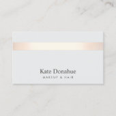微妙なバラストライプのスタイリッシュエレガント金ゴールドグレー2 名刺 (正面)