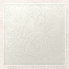 微妙なバラ ガラスコースター