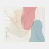 微妙なパーソナライズされた音自然の流体アート フリースブランケット (正面(横))