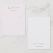 微妙なピンクのパターンのイヤリングジュエリー表示 名刺 (正面/裏面)