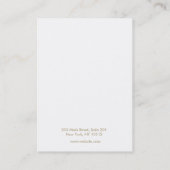 微妙なピンクのパターンのイヤリングジュエリー表示 名刺 (裏面)