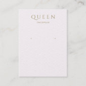 微妙なピンクのパターンのイヤリングジュエリー表示 名刺 (正面)