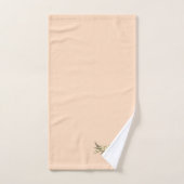 微妙なピーチアンドタンフローラデザイン バスタオルセット (ハンドタオル)