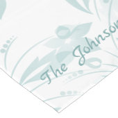 微妙なフローラをブルーに ショートテーブルランナー (コーナー)