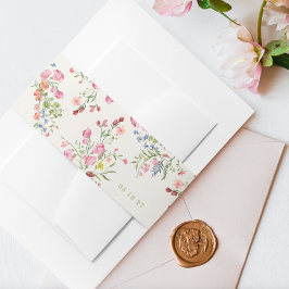 微妙なフローラ春の結婚式 招待状ベリーバンド