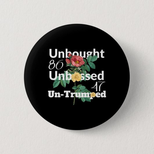 微妙なフローラ未購入の未打札。8647 R 缶バッジ (正面)