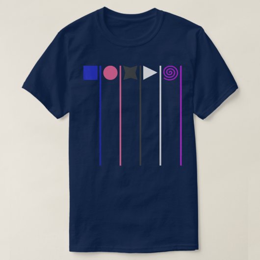微妙なプライド月Genderfluidプライド、ジェンダー流体 Tシャツ (デザイン正面)