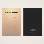 微妙なモダンバラ金ゴールドイヤリング表示カード (正面&裏面)