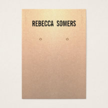 微妙なモダンバラ金ゴールドイヤリング表示カード