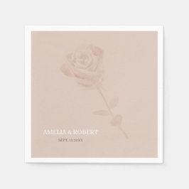 微妙なモダン赤面ピンク結婚ズ スタンダードカクテルナプキン