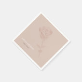 微妙なモダン赤面ピンク結婚ズ スタンダードカクテルナプキン (角)