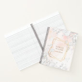 微妙なモダン赤面フローラモノグラムノートブック ノートブック (内部)