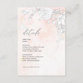 微妙なモダン赤面フローラ披露宴詳細カード エンクロージャーカード (正面)