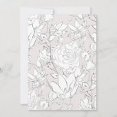 微妙なモダン赤面フローラ日付カードの保存 セーブザデート (裏面)