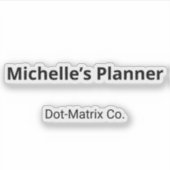 微妙なモノクロ装飾用ドットマトリックスステッカー シール (正面)