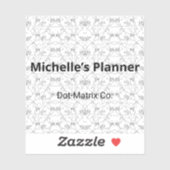 微妙なモノクロ装飾用ドットマトリックスステッカー シール (シート)