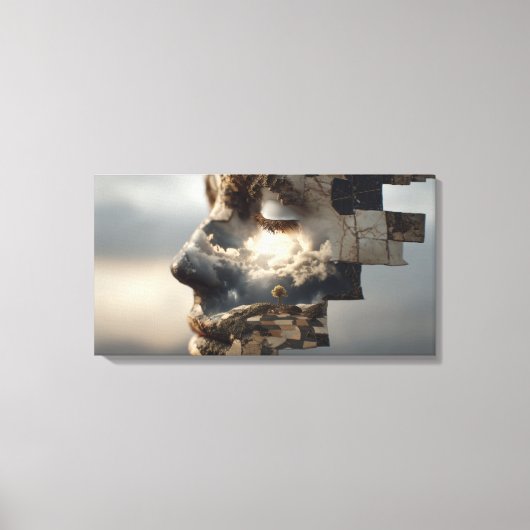 微妙な出現 キャンバスプリント (正面)