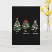 微妙な反トランプの隠されたメッセージのクリスマスツリー カード (黄色い花)