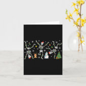 微妙な反トランプ隠しメッセージ踊る骷髏 カード (黄色い花)