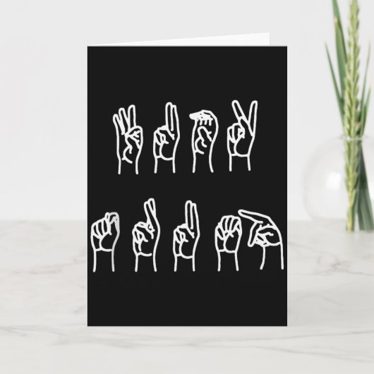 微妙な反トランプ ASL 手話 タンク トップ カード (正面)